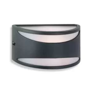 Meridian 1 Light Wall Light - 60W Black IP65, E27