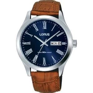 Lorus RXN55DX9 Mens Padded Tan Colour Leather Strap Dress Watch