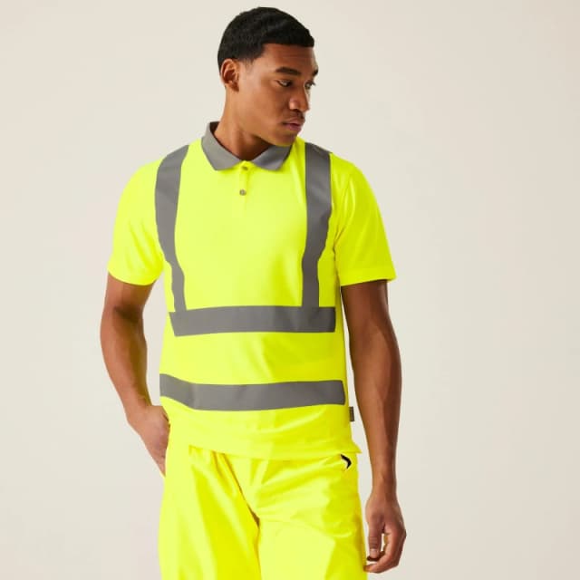 Regatta Regatta Men Hi-Vis Pro Contract Polo Shirt in Yellow Size: Small Yellow S Male 5063019700434