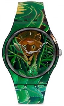 Swatch MoMA THE DREAM BY HENRI ROUSSEAU Green Jungle Watch
