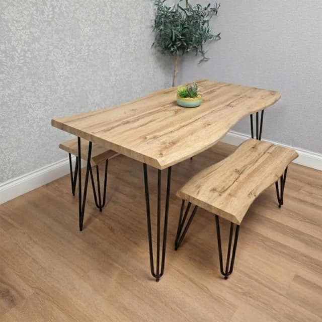 Kosy Koala Modern Dining Table Set With 2 Benches Kitchen Dining Room Furniture, Multi ARIZ117+2BENCH