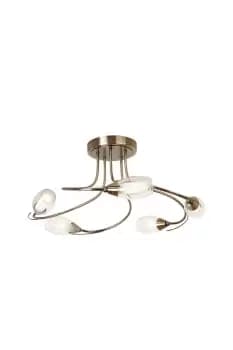 'Iris' 5 Light Antique Brass