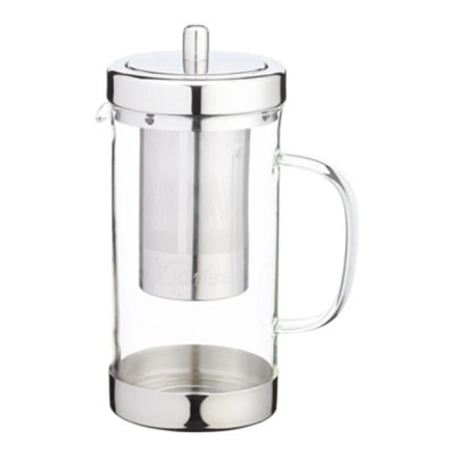 LeXpress Stainless Steel and Glass Infuser Teapot Clear