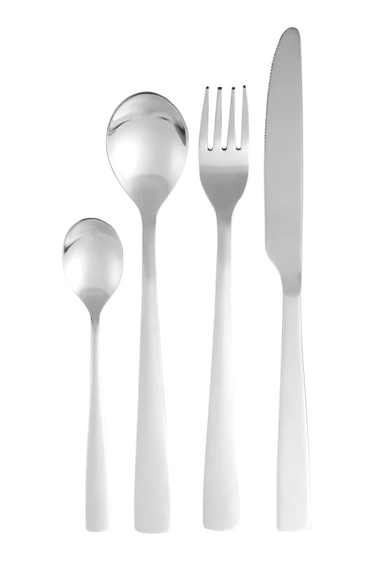 Premier Housewares Jewel 24Pc Silver Finish Cutlery Set Silver