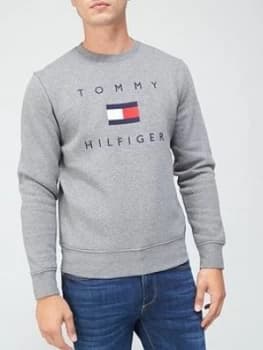 Tommy Hilfiger Tommy Flag Hilfiger Sweatshirt - Grey