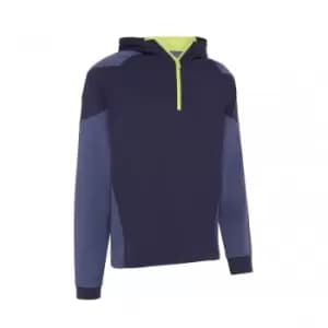 Callaway 1/4 ZIP HOODIE MIXED MEDIA PULLOVER - PEACOAT - L