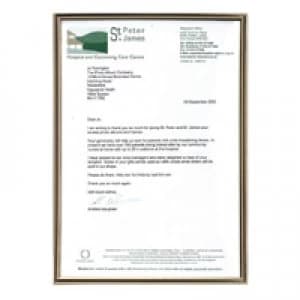 Photo Album Company Metal A4 Black Gold Certificate Frame PACFA4B