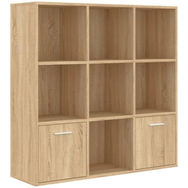 VIDAXL Book Cabinet Sonoma Oak 98x30x98cm Engineered Wood Vidaxl 801119