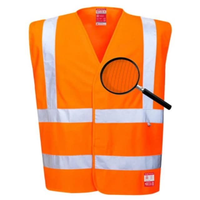 Biz Flame Hi Vis Flame Resistant Anti Static Vest FR71ORRS/M Colour: Orange