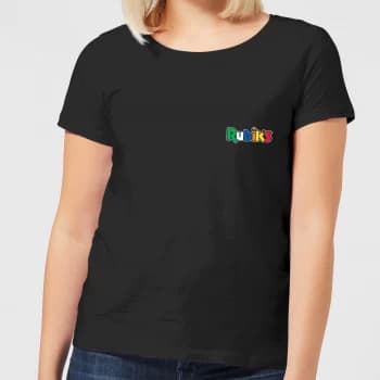 Rubik's Core Logo Pocket Womens T-Shirt - Black - M