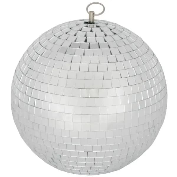 QTX QTX 15cm 150mm 6" Silver Sparkling Disco Lights Halloween Xmas Party Large Mirror Ball MB-15