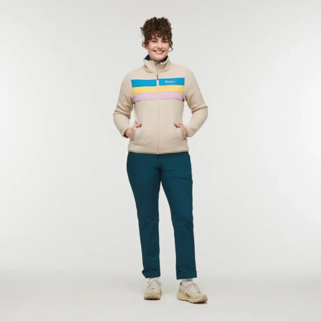 Womens full-zip hooded fleece Cotopaxi Teca Beige Female S