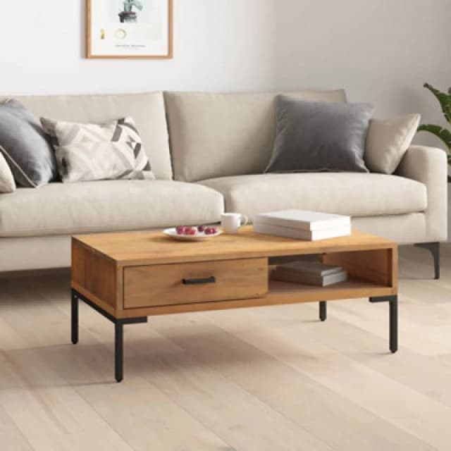 Vidaxl Coffee Table 90X50X35cm Solid Pinewood, Brown 349929
