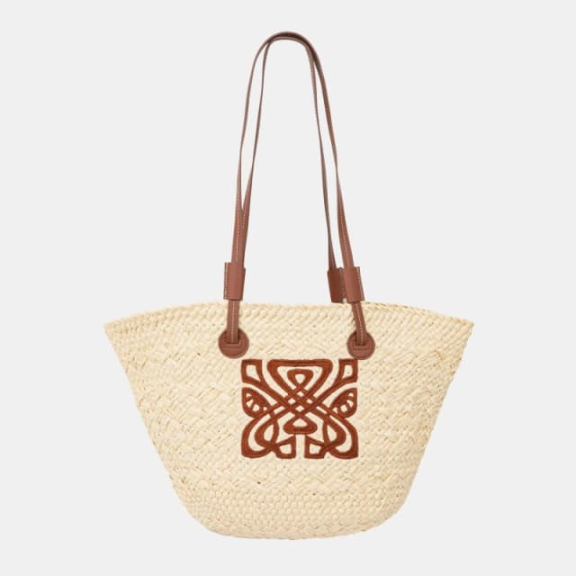 Biba Straw Beach Bag Tan female One Size