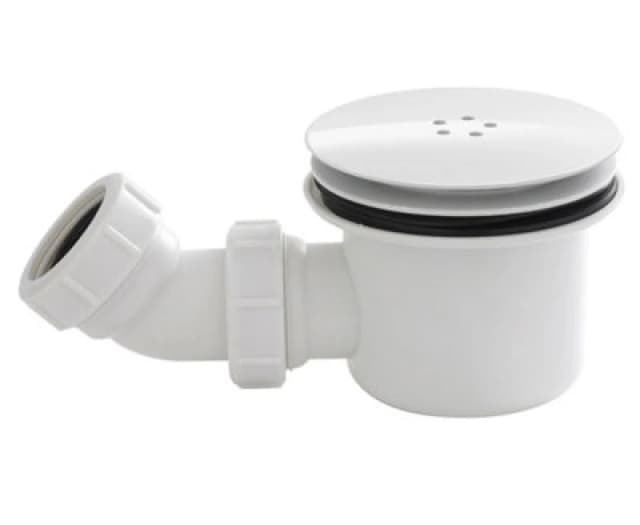 Balterley Resin Shower Tray Mega Flow Waste With Trap & Domed Cap, Fast Flow Design - White