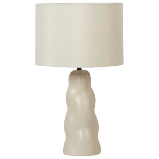 Beliani Table Lamp Vilar Ceramic Beige