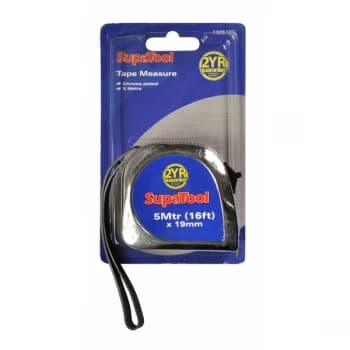 SupaTool Chrome Plated Tape Measure 5m x 19mm
