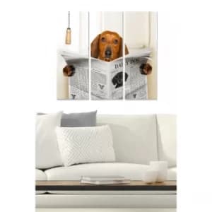 MDF748176064 Multicolor Decorative MDF Painting (3 Pieces)