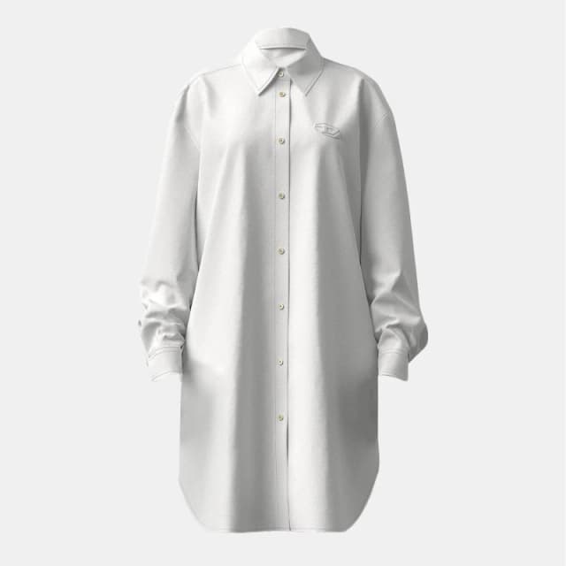 Diesel Womens Lunar Long-Sleeve Dress Shirt Bright White female 6