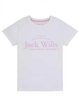 Jack Wills Girls Script T-Shirt - White
