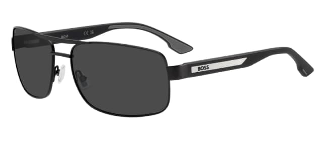 Hugo Boss Man Hugo Boss BOSS 1906/S 003/IR Sunglasses Metal Black Grey Squared Normal Black Sunglasses Man Metal