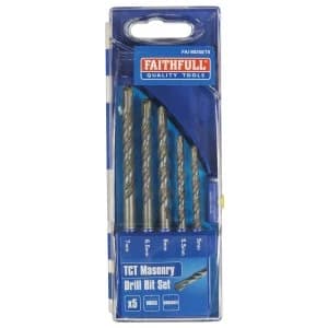 Faithfull Standard Masonry Drill Set of 5 5-7mm