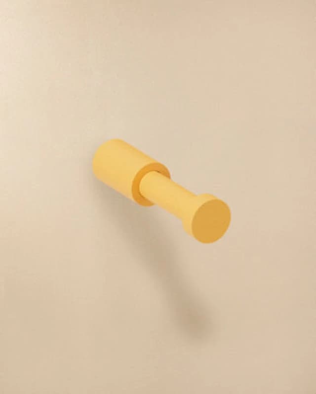 Cosmic Towel Hook, Robe Hook, Coat Hook, Mustard 5,5 Cm, Installed With Screws, Logic Collection