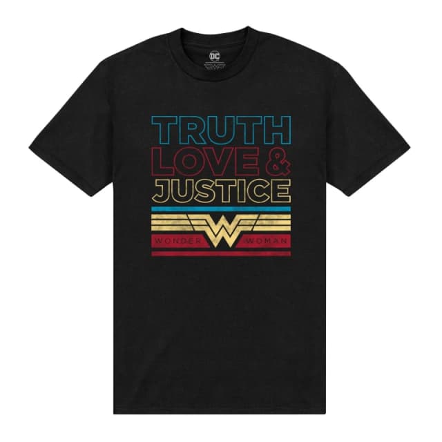 Wonder Woman Mens Truth T-Shirt in Black Size: Small Black Male S
