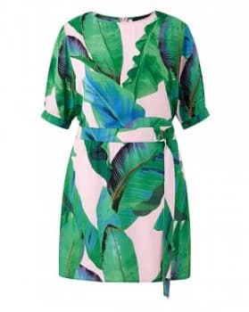AX Paris Tropical Belted Skater Dress