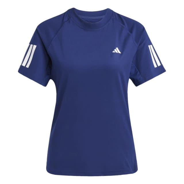 adidas Club 3-Stripes Tennis Climacool T-Shirt Womens Dark Blue female 8 (XS)