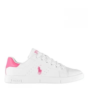 Polo Ralph Lauren Bilton Lace Juniors Trainers - White/Fuschia