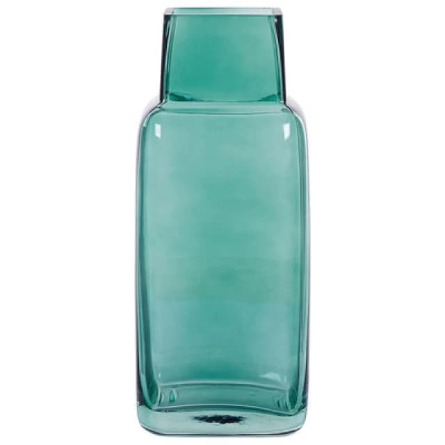 Beliani Flower Vase Merbaka Glass 26cm Emerald Green