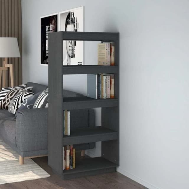 VIDAXL Vidaxl - Book Cabinet/Room Divider Grey 60x35x135cm Solid Pinewood 8720286816028