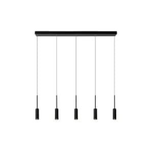 Tubule Modern Bar Pendant Light - LED - 5x7W 2700K - Black