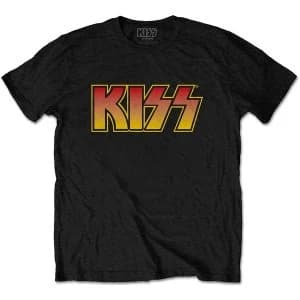 KISS - Classic Logo Unisex Large T-Shirt - Black