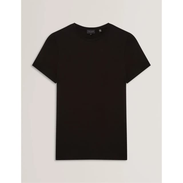 Ted Baker Womens Plain Slim Fit T-Shirt Black female 6 (2X)