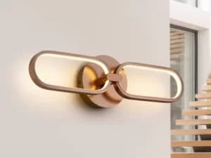 Colette Integrated LED Wall Light, Rose Gold