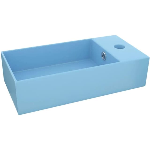 VIDAXL Bathroom Sink with Overflow Ceramic Light Blue Vidaxl 8720286036945