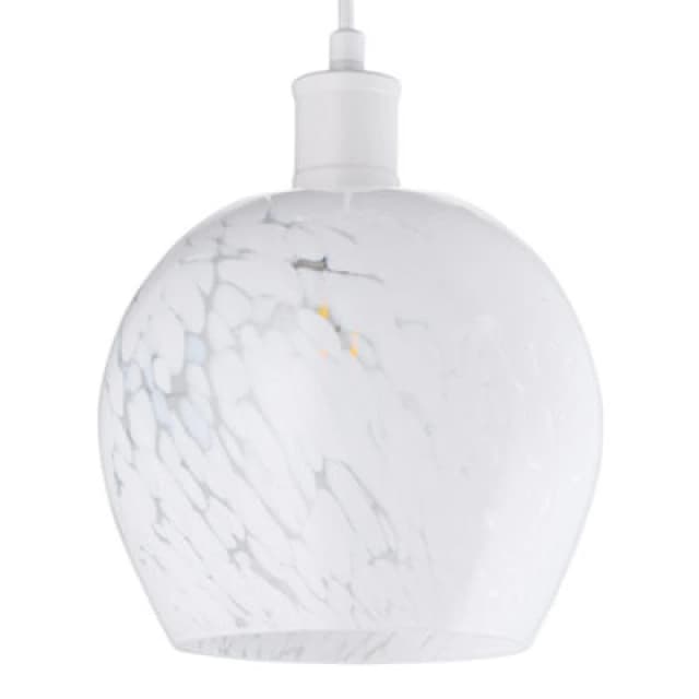 Happy Homewares Contemporary Designer Opal White Snowflake Glass Pendant Ceiling Lighting Shade