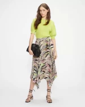 Ted Baker Pleated Midaxi Skirt With Highlow Hem