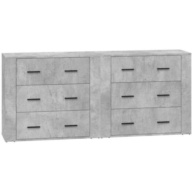 VIDAXL Sideboards 2 pcs Concrete Grey Engineered Wood Vidaxl 3185411