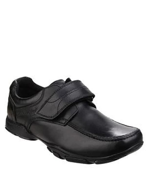 Hush Puppies Boys Freddy 2 Leather Durable Back to School Smart Shoes UK Size 11.5 BLACK HUS093-BLACK-11.5