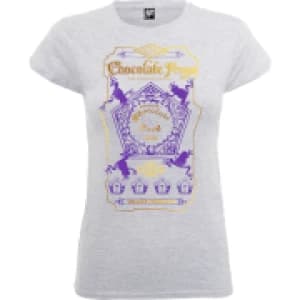 Harry Potter Honeydukes Purple Chocolate Frogs Womens Grey T-Shirt - L