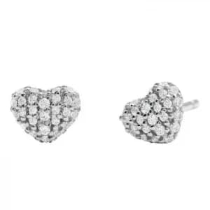 Michael Kors Sterling Silver Heart Stud Earrings