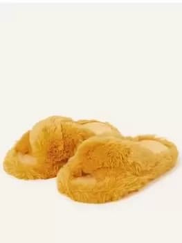 Accessorize Luxe Footbed Slider, White Size M Women