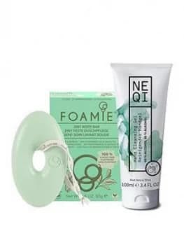 Foamie Neqi Stay Safe Kit: Hand Gel 100ml And Foamie Body Bar