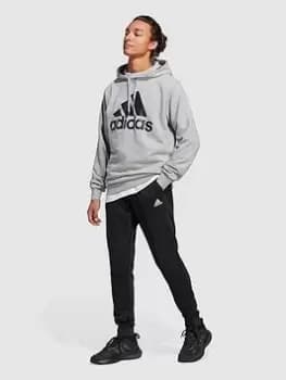 adidas Sportswear Big Logo Terry Tracksuit, Medium Grey Heather, Size L, Men