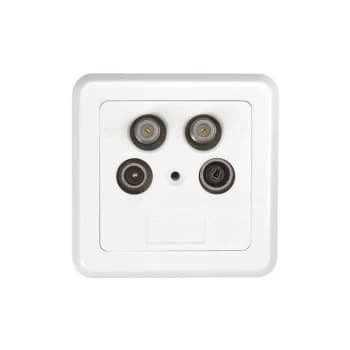 SSD 4-00 2 x F Coax(m)/Coax(f) White cable interface/gender adapter - Axing