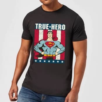DC Originals Superman True Hero Mens T-Shirt - Black - 3XL - Black