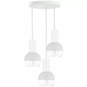 Keter Ice Cluster Pendant Ceiling Light White, 30cm, 3x E27